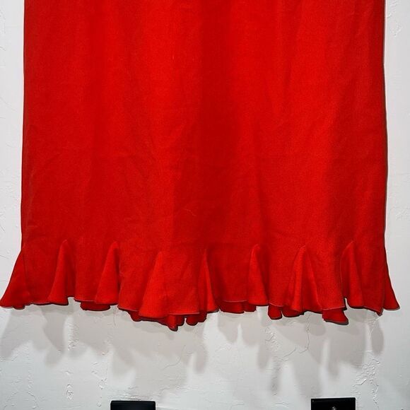 NWTs Vintage Valentino Red Maxi Ruffle Skirt - Picture 2 of 11